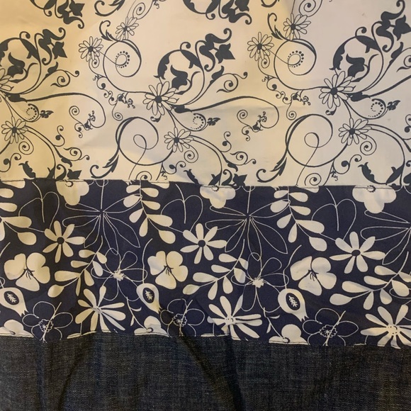 Navy blue with design shoulder bag - Picture 2 of 2